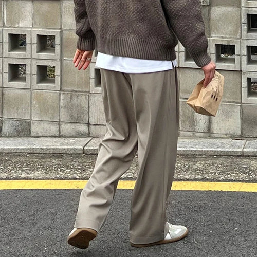 Load image into Gallery viewer, Men's Casual Pants New Korean Style Pleated Design Solid Color Stylish Male Trousers Trend 2025 Summer Loose Fitting 9W1978
