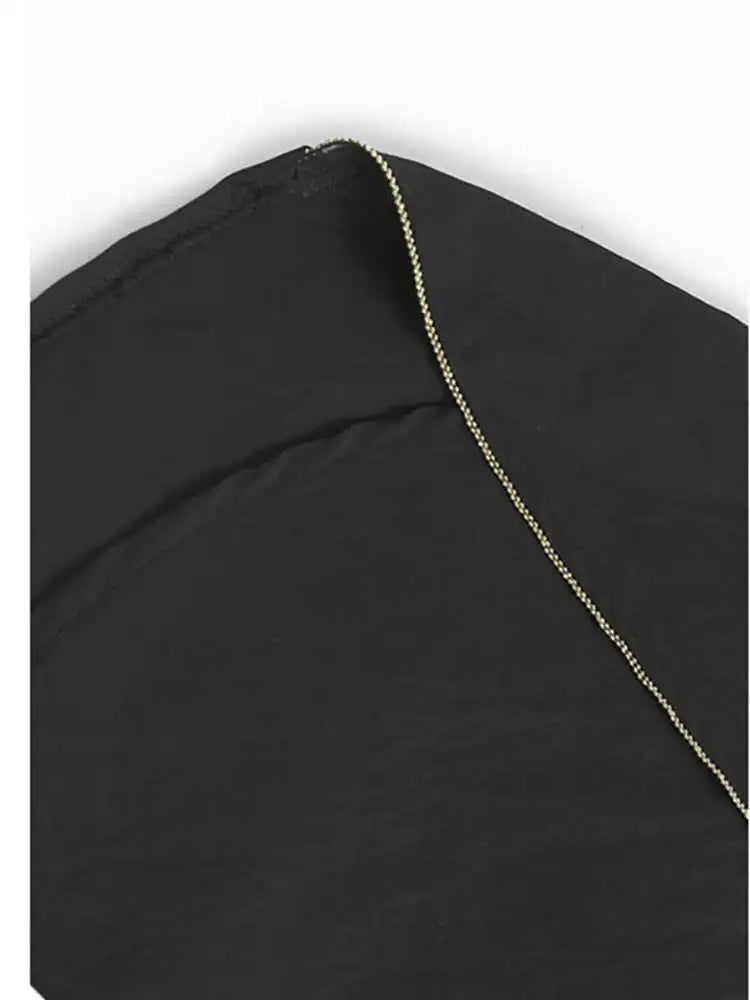 Women Black Color-block Irreuglar Pleat Big Size Shirt Dress New Lapel Long Sleeve Fashion Tide Spring Autumn 2025 1DH9804