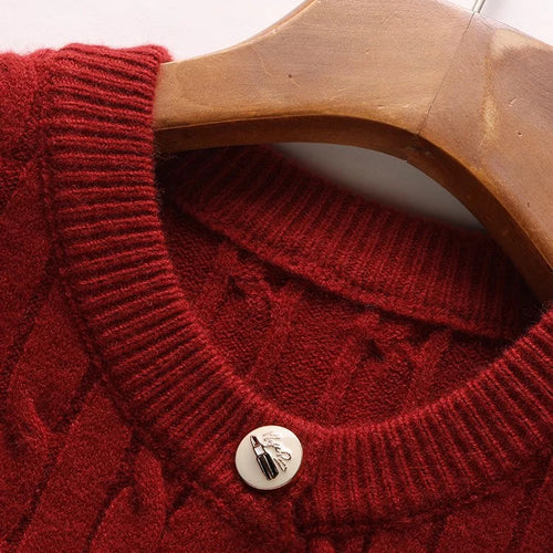 Load image into Gallery viewer, High Quality Women&#39;s Cardigan Sweater Autumn New Solid Fashion Knitted Jumper Vintage Button Slim Couple Cardigan Unisex C-039
