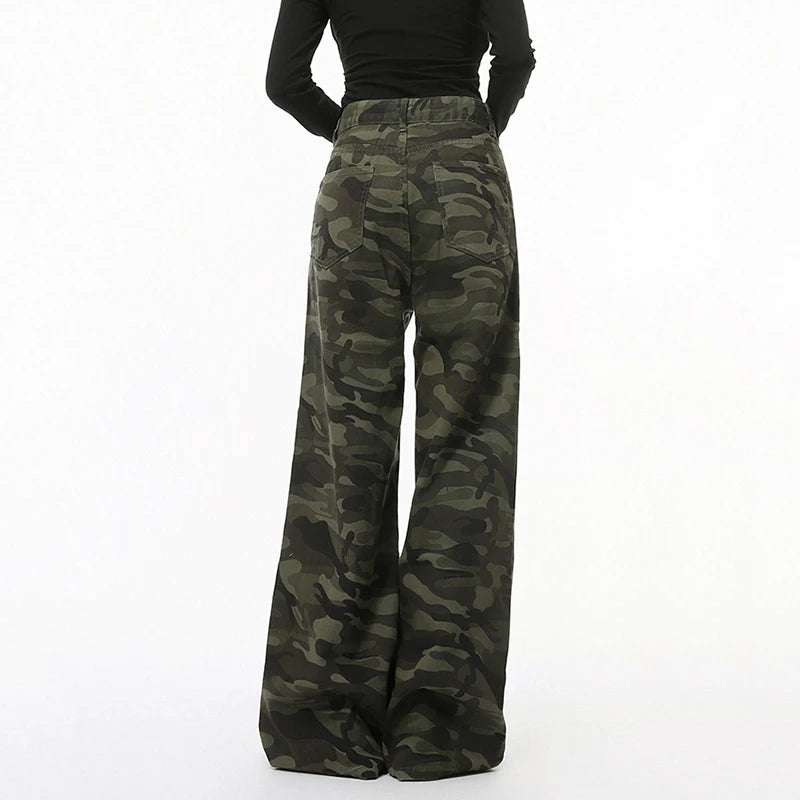 Spring Summer New Fashion Men's Jeans Camouflage Printing Male Straight Denim Pants Multi Colors Women Men Trousers 9C354