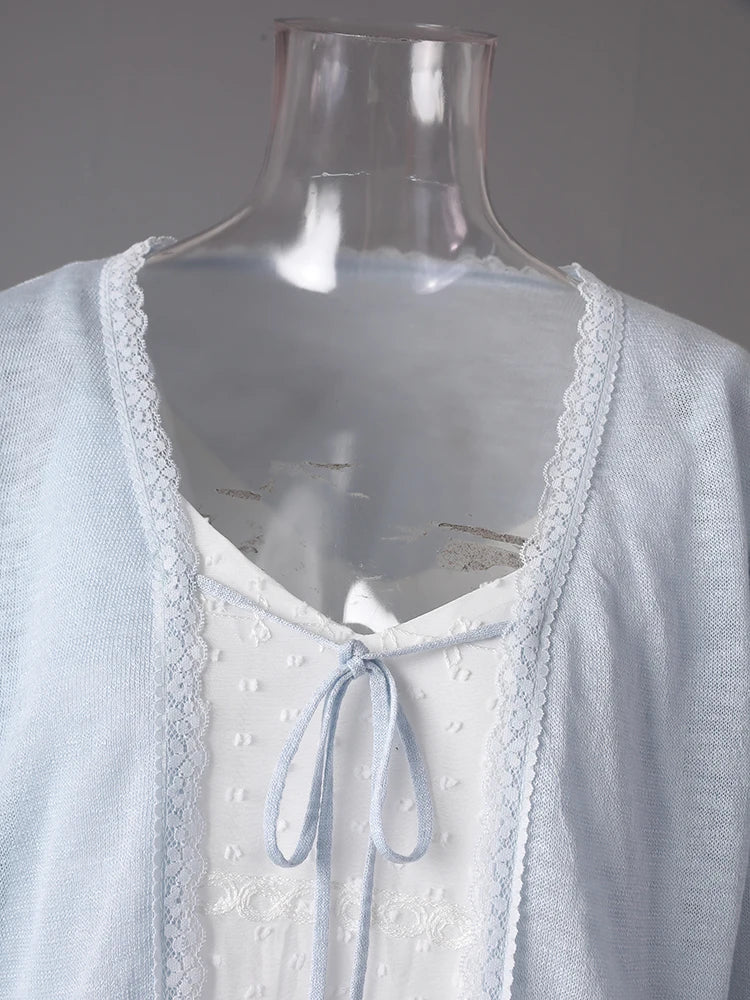 Women White Lace Jacquard Elegant Long Spaghetti Strap Dress New V-Neck Sleeveless Fashion Tide Spring Summer 2025 CPG3081