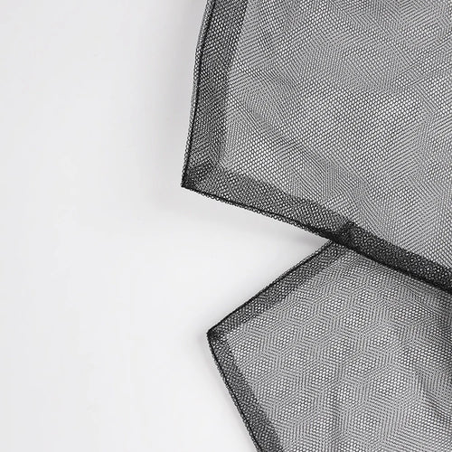 Load image into Gallery viewer, Women Black Mesh Ruffles Perspective Long Blazer New Lapel Long Sleeve Jacket Fashion Tide Spring Summer 2025 CPDB110
