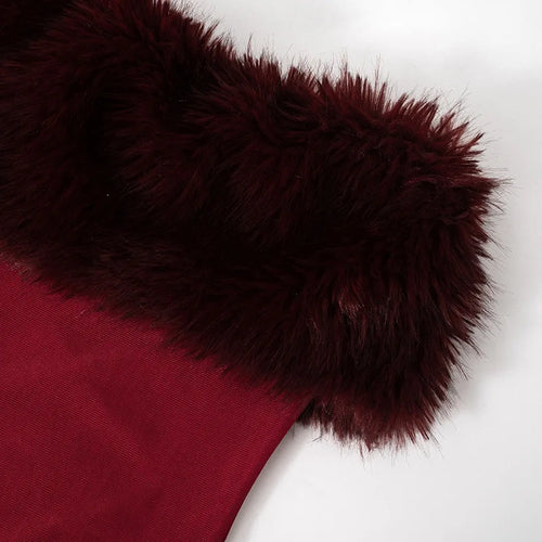 Load image into Gallery viewer, Feather Strapless Backless Sexy Maxi Dress For Women Wine Red Mesh Patchwork Sleeveless Backless Bodycon Club Dress
