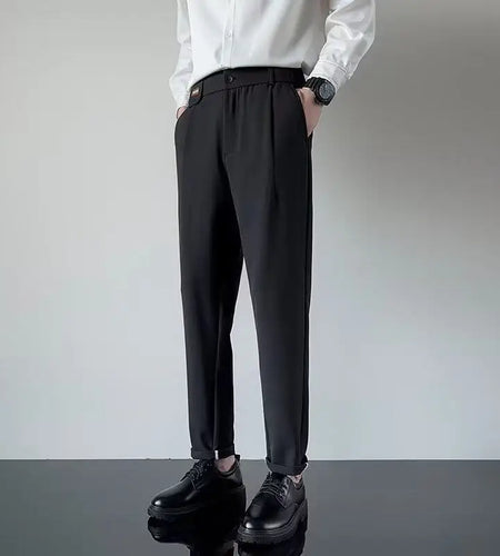 Men's Suit Long Pants Straight Leg Casual Pant Male Solid Color Bottoms Trendy New Korean Fanshionable Tide Spring 9W1211