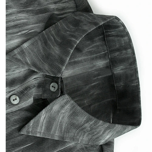 Load image into Gallery viewer, Women Dark Gray Tie Dye Ribbon Big Size Blouse New Lapel Short Sleeve Shirt Fashion Tide Spring Summer 2025 1DJ1047
