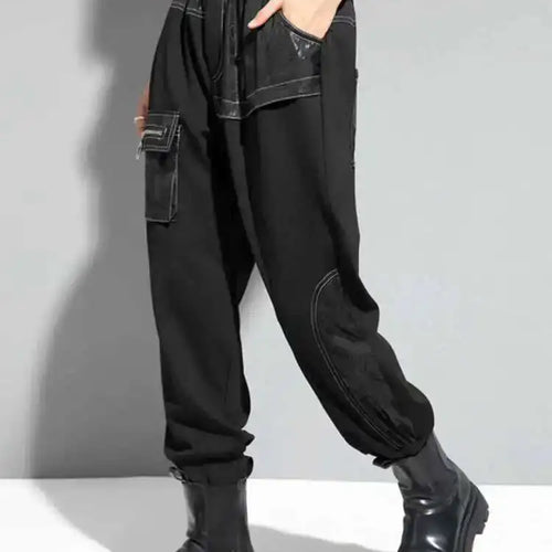 Load image into Gallery viewer, High Elastic Waist Black Printed Long Harem Pants New Loose Fit Trousers Women Fashion Tide Spring Autumn 2025 1DF1317
