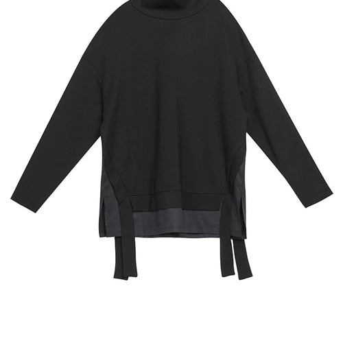 Load image into Gallery viewer, Loose Fit Asymmetrical Big Size Sweatshirt New High Collar Long Sleeve Women Big Size Fashion Spring Autumn 2025 19A-a124
