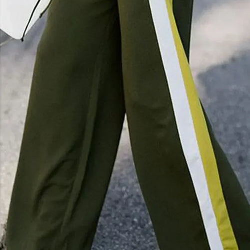 Load image into Gallery viewer, Striped Sweatpants for Women Loose Drawstring  Elasticity High Waist Casual Wide Leg Pants Trousers Clothes
