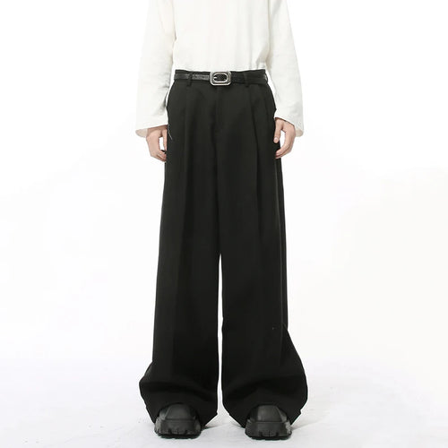 Load image into Gallery viewer, Simpel Winter Men&#39;s Casual Pants Pleated Droop Korean Style Straight Bottom Loose Wide Leg Male Trousers Trendy New 9C9211
