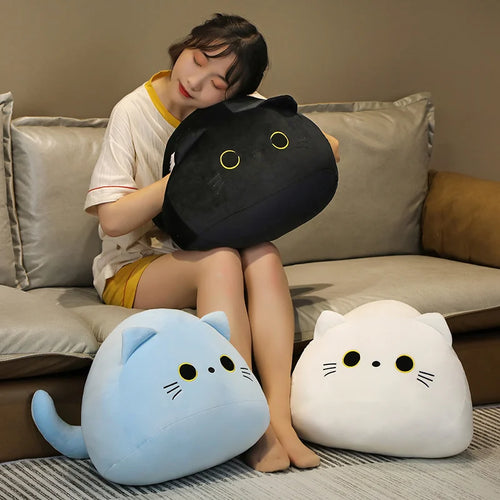 Load image into Gallery viewer, 18/40/55cm Kawaii Black Cat Plush Toys Stuffed Soft Round Animal Cat Pillow Nap Cushion Creative Birthday Gift for Kids Children
