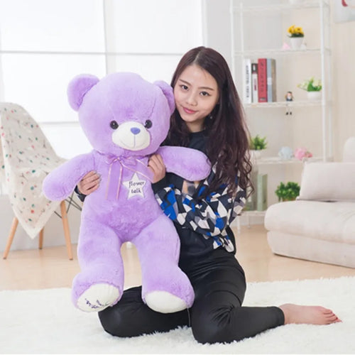 Load image into Gallery viewer, High Quality New 35cm Kawaii Purple Bear Plush Toys Stuffed Lovely Animals Teddy Bear Dolls for Classmate Kids Graduation Gifts
