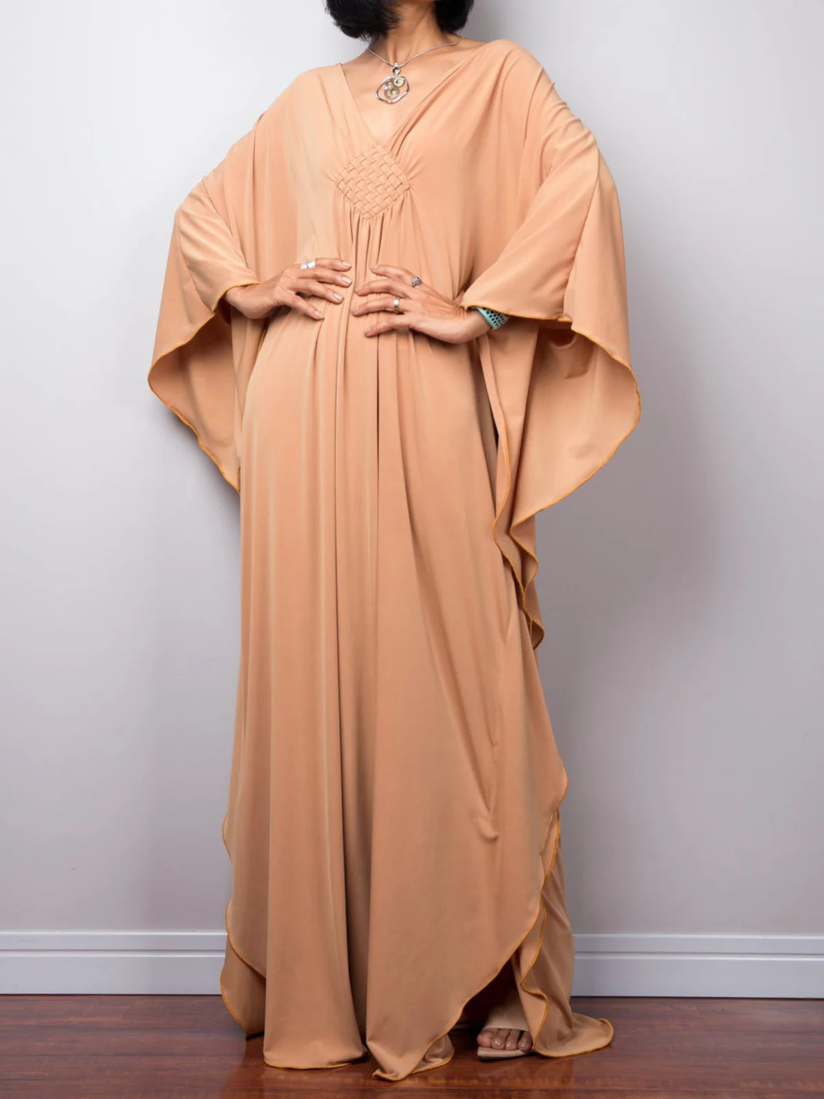 Greek Goddess Long Dress Batwing Sleeve Tunic Beach Cover Up Cover-ups Beach Dress Beach Wear Beachwear Kaftan Maxi Dress V4427