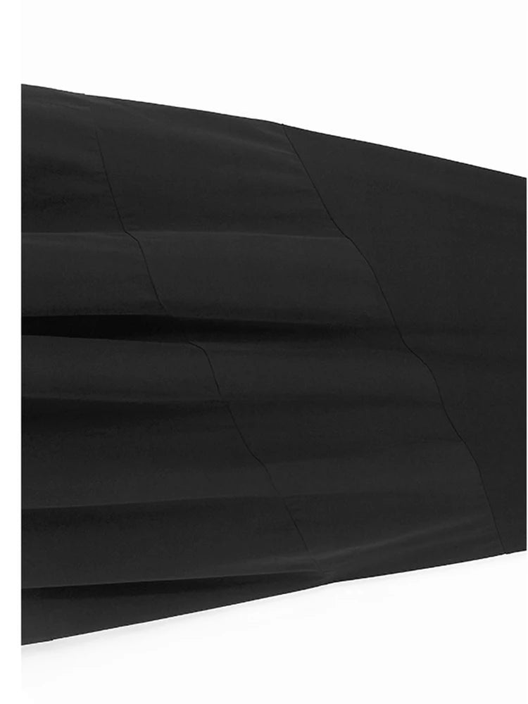 Women Black Khaki Irregular Spliced Big Size Long Dress New Round Neck Short Sleeve Fashion Spring Summer 2025 1DJ1119