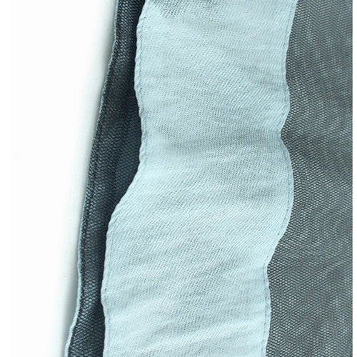 Load image into Gallery viewer, Women Blue Pattern Printed Mesh Big Size Midi Dress New Round Neck Short Sleeve Fashion Tide Spring Summer 2025 1DJ1326
