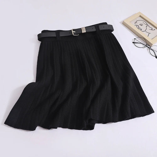 Load image into Gallery viewer, Women Solid Elegant Sexy Club Pleated A-line Short Skirt Summer High Waist Festival Party Knitted Mini Skirt Fashion Popular New
