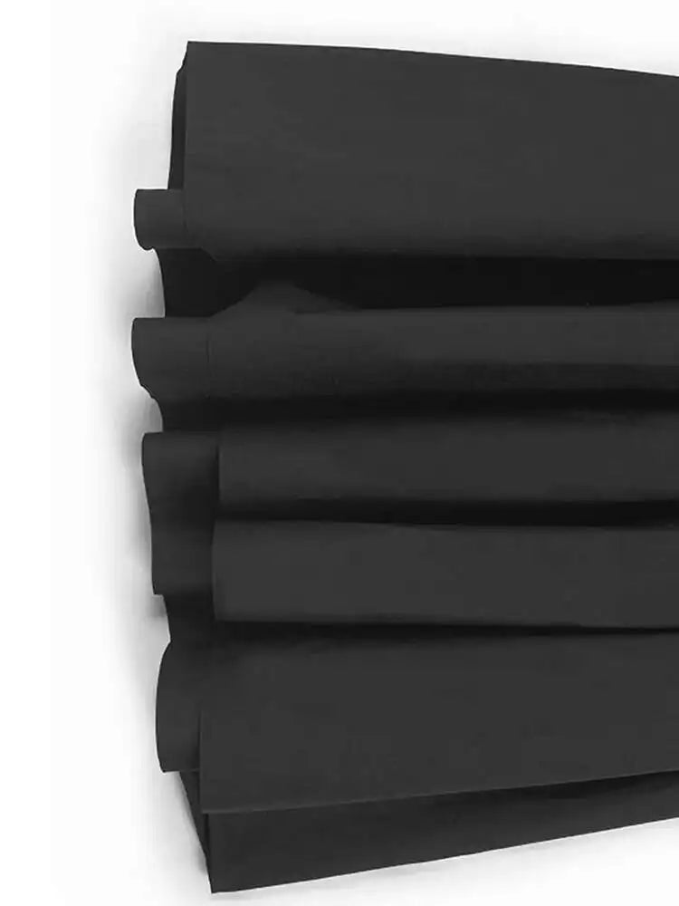 Women Army Green Pleated Hem Big Size Midi Dress New Round Neck Short Sleeve Fashion Tide Spring Summer 2025 1DJ0781