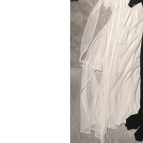 Load image into Gallery viewer, Solid Hollow Out Loose Dresses For Women O Neck Short Sleeve High Waist  Temperament Long Dress Female Fashion New
