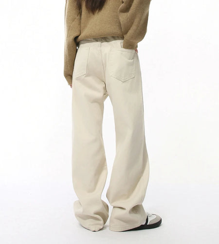 Men's fashion trend New denim pants Korean Minimalist Solid Color Cleanfit Straight Loose Jeans Trendy trousers 9C4539