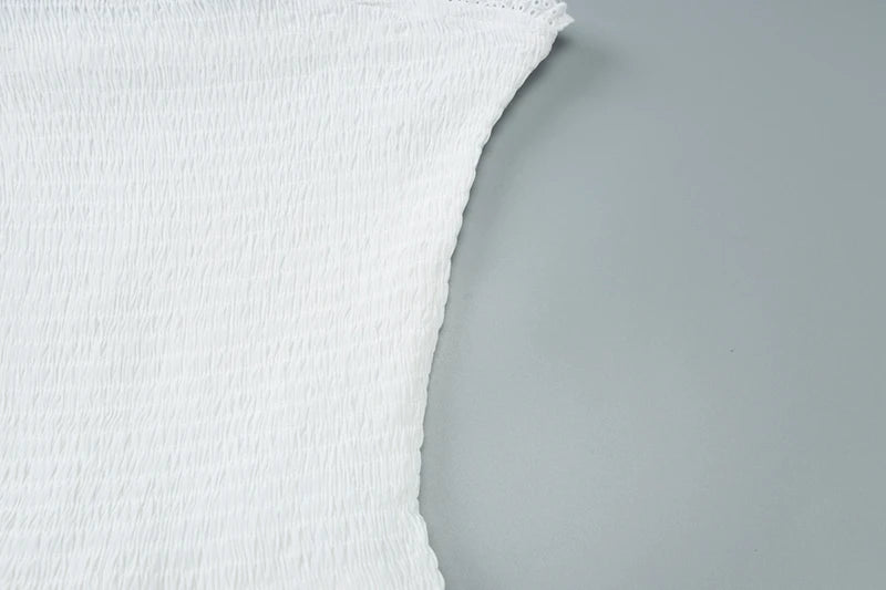 Off-shoulder Strapless A-line Sexy Mini Dress For Women Fashion Lace Sleeveless Backless High Waist Club Party Dress