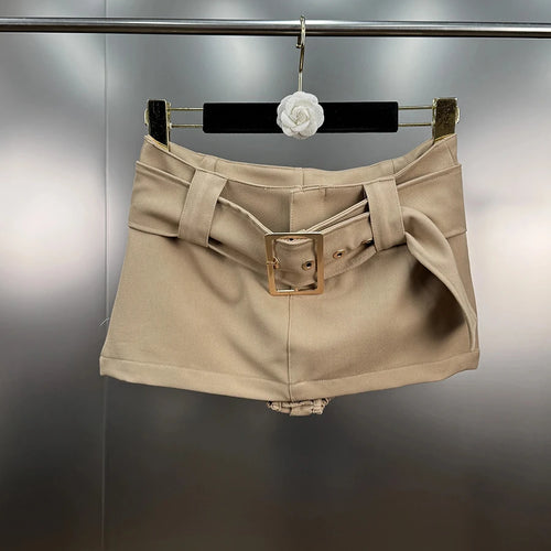 Load image into Gallery viewer, Solid Minimalist Spliced Zipper A Line Skirts for Women High Waist Versatile Mini Skirt Female Fashion Clothing New
