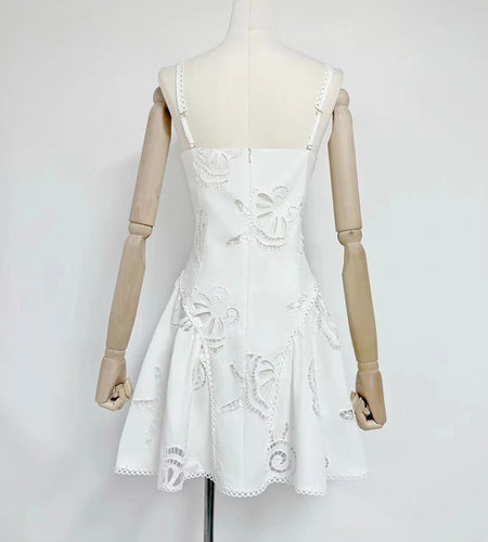 Hit Color Slimming Dresses For Women Square Neck Sleeveless High Waist Temperament Mini Dress Female Fashion Style