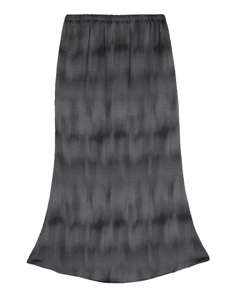 Gray Hollow Out Blazer Half-body Skirt Two Pieces Suit New V-Neck Short Sleeve Women Fashion Spring Autumn 2025 1DJ0789