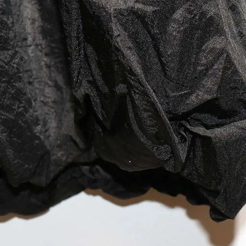 Load image into Gallery viewer, Women Black Drawstring Pocket Big Size Midi Dress New Round Neck Shhort Sleeve Fashion Tide Spring Summer 2025 1DJ0773
