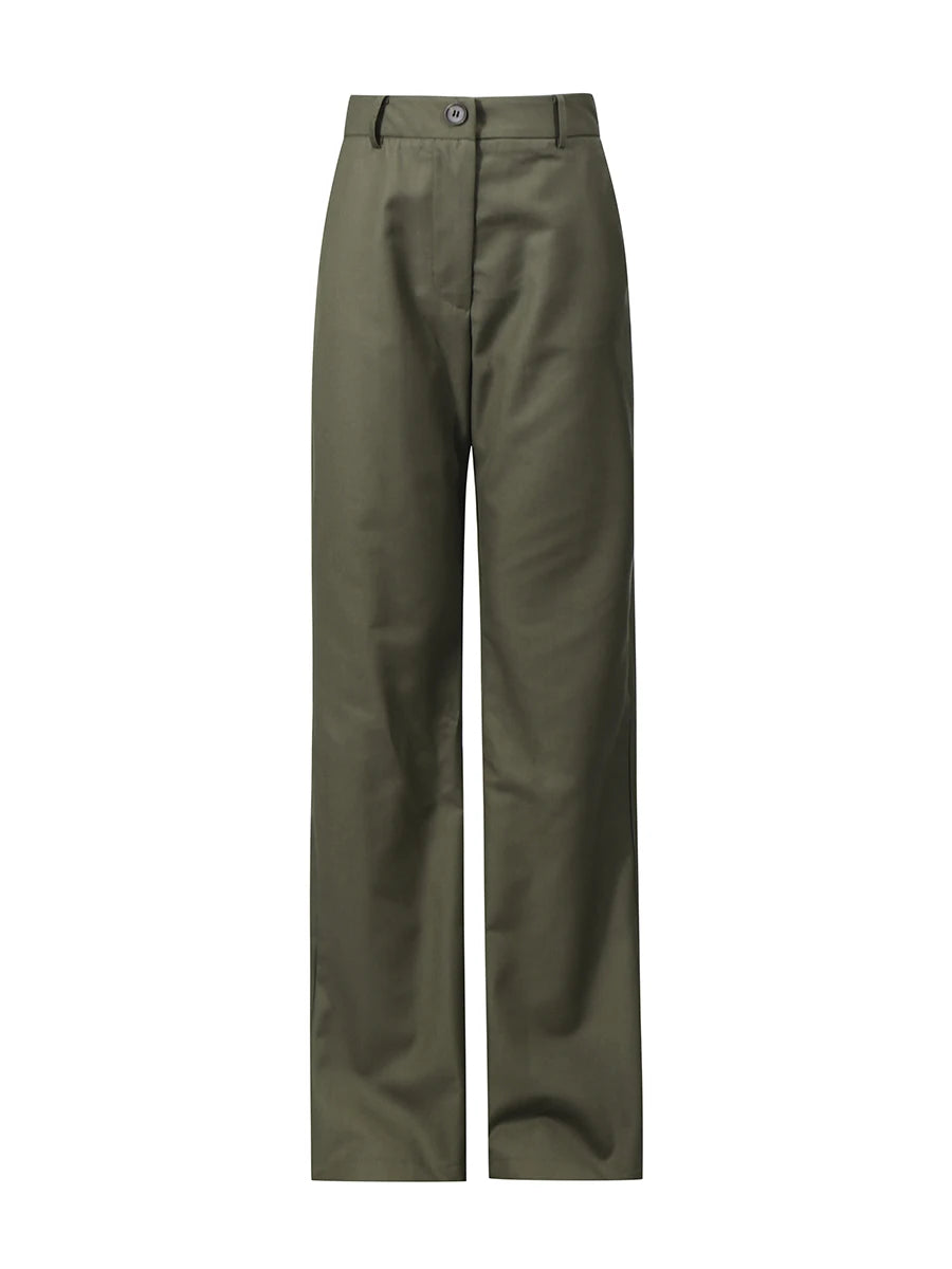 Solid Spliced Lace Up Hollow Out Two Piece Sets for Women Lapel Long Sleeves Blazer High Waist Pant Ste Female New