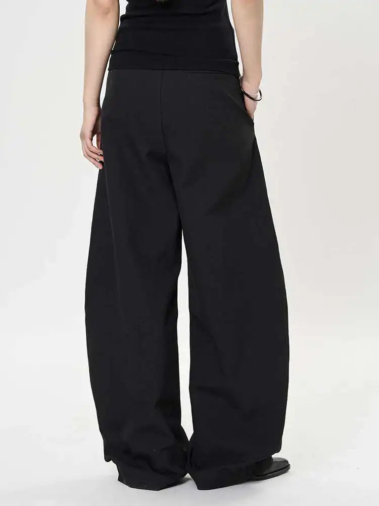 High Waist Purple Brief Shaped Elegant Long Wide Leg Pants New Trousers Women Fashion Tide Spring Autumn 2025 1DH9918