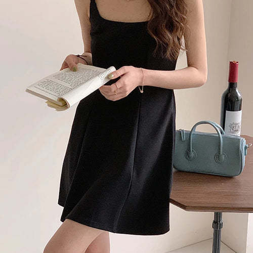 Load image into Gallery viewer, French Style Black Strapless Women Dresses Summer Solid Color Slim Waist Backless Simple Female Dress Fashion Office Lady
