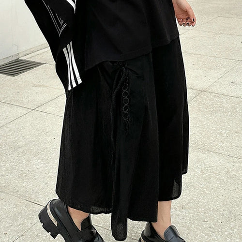 Load image into Gallery viewer, High Elastic Waist Black Pokcet Pleated Casual Wide Leg Pants New Trousers Women Fashion Tide Spring Autumn 2025 1DJ1070
