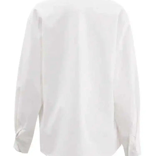 Load image into Gallery viewer, Women White Buckle Pocket Big Size Casual Blouse New Lapel Long Sleeve Shirt Fashion Tide Spring Autumn 2025 CPG1715
