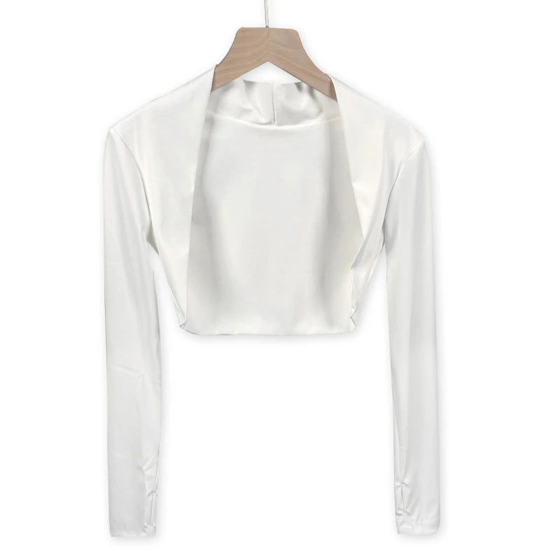 Nylon Dancing Ballet Shawl Women Long Sleeve Yoga Shirts Fitness Crop Top Running Tight Sports Coat Quick Dry Workout Shurg