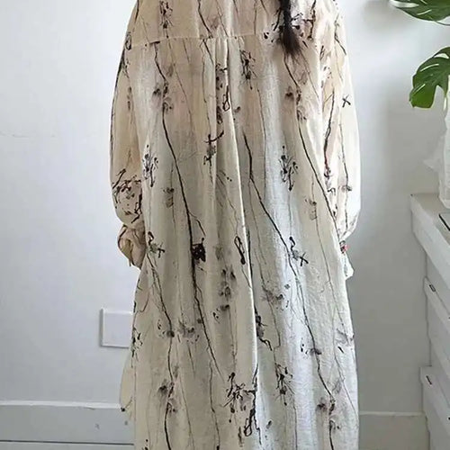 Load image into Gallery viewer, Women Apricot Textured Big Size Vintage Blouse New Stand Collar Long Sleeve Shirt Fashion Tide Spring Autumn 2025 1DH6987
