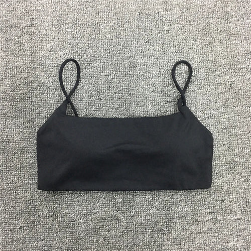Load image into Gallery viewer, Soft Stretchy Fabric Single Strap Yoga Underwear Curved Hem Fitness Top Quick Dry Light Support Pilates Sport Bra
