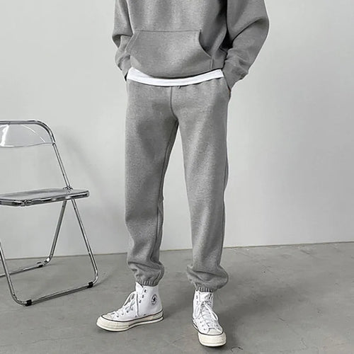 Load image into Gallery viewer, Men&#39;s Pants Set New Korean Casual Sets Half Zipper High Collar Loose Pullover Sweatshirt Elastic Waist Male Bottoms 9W1850
