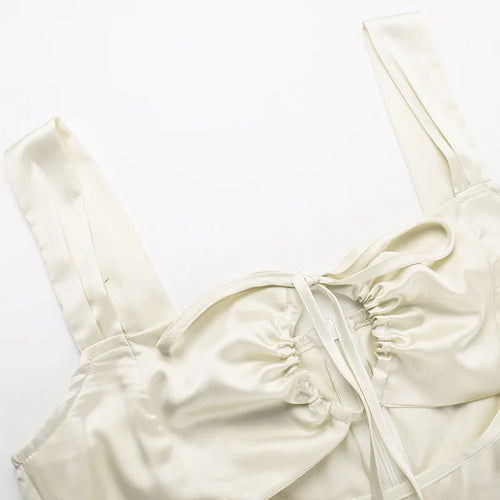 Load image into Gallery viewer, Hollow Out Bandage Sexy Mini Dress For Women 2024 Summer New Spaghetti Sleeveless Backless Bodycon Club Party Dress
