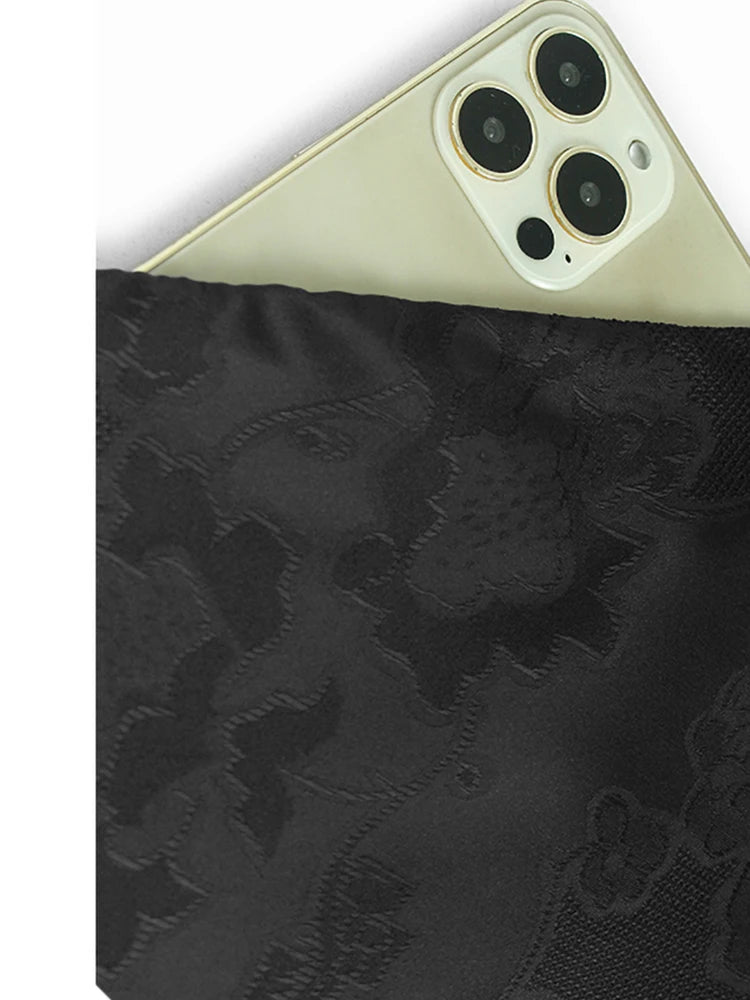 Women Black Jacquard Buckle Mesh Big Size Midi Dress New Stand Collar Short Sleeve Fashion Tide Spring Summer 2025 1DJ1231