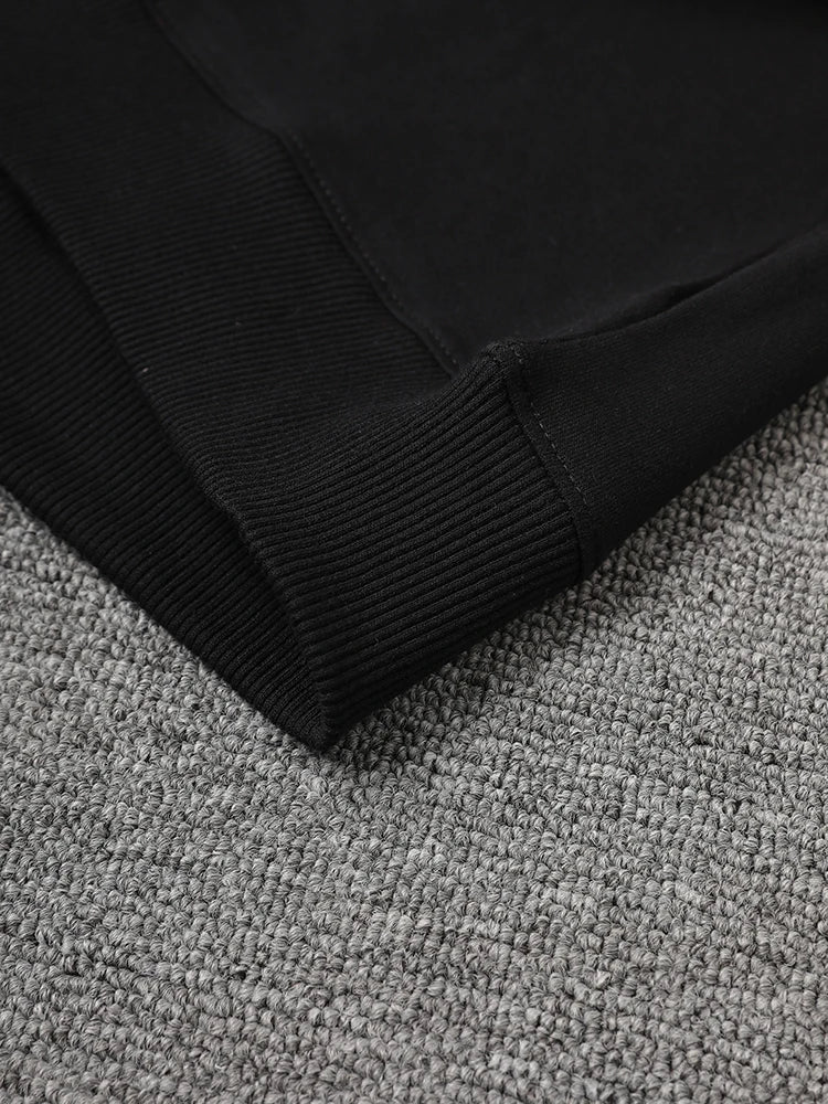 Women Balck Mesh Ruffles Irregular Big Size Mini Dress New Round Neck Long Sleeve Fashion Tide Spring Autumn 2025 CPG3045