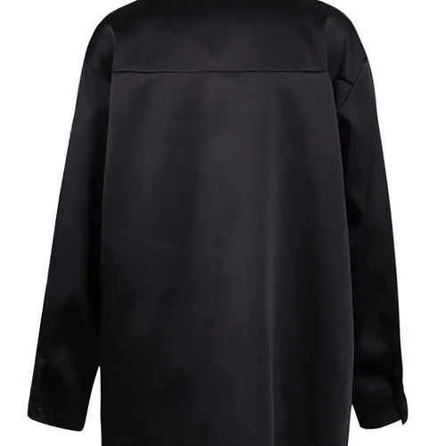 Load image into Gallery viewer, Women Black Pearl Nailed Big Size Elegant Blouse New Lapel Long Sleeve Shirt Fashion Tide Spring Autumn 2025 CPG2792
