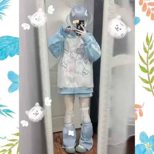 Load image into Gallery viewer, Winter Clothes Women Hoodies Coats 2024 Ropa Mujer Anime Hooded Cute Sweatshirts Y2k Tops Casual Fashion Japanese Hoodie 49C837
