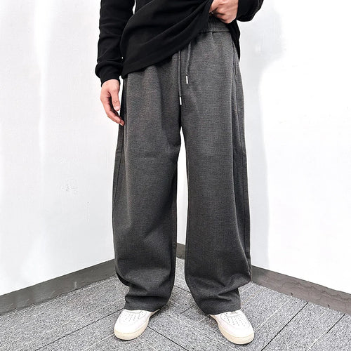 Load image into Gallery viewer, Men's Sweatpants Lace Up Design New Summer American Style Loose Solid Color Trendy Sanitary Pants Male Trousers 9W1742
