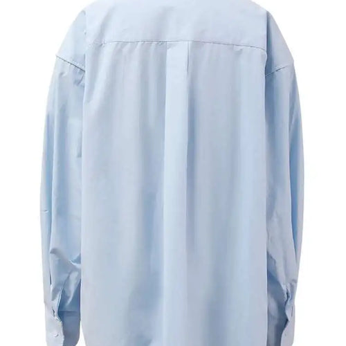 Load image into Gallery viewer, Women Blue Button Shaped Big Size Casual Blouse New Lapel Long Sleeve Shirt Fashion Tide Spring Autumn 2025 CPG1455
