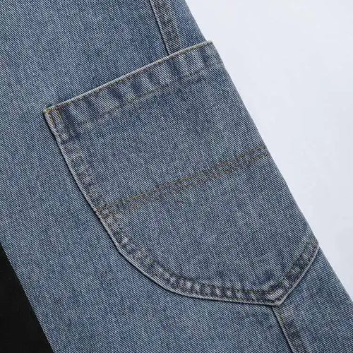 Load image into Gallery viewer, Women Blue Denim Irregular Casual Blazer New Lapel Long Sleeve Loose Fit Jacket Fashion Tide Spring Autumn 2025 1DH533905
