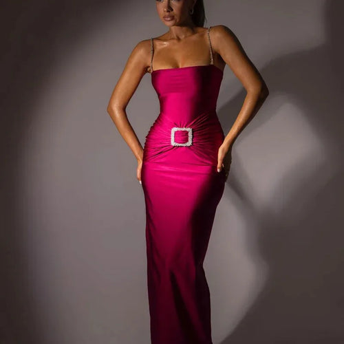 Load image into Gallery viewer, Glitter Spaghetti Strap Sexy Maxi Dress For Women Fashion Sleeveless Backless Bodycon Club Party Long Dress Elegant
