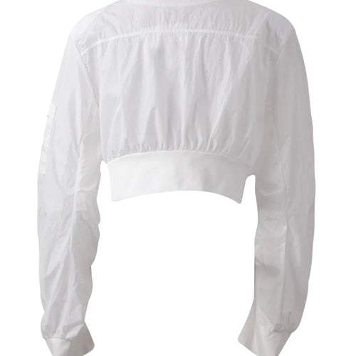 Load image into Gallery viewer, White Pocket Pocket Zipper Short Jacket New Stand Collar Long Sleeve Women Coat Fashion Tide Spring Autumn 2025 CPG3011
