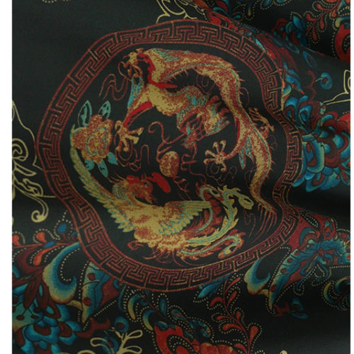 Load image into Gallery viewer, Women Black Pattern Printed Big Size Midi Dress New Round Neck Short Sleeve Fashion Tide Spring Summer 2025 1DJ0298
