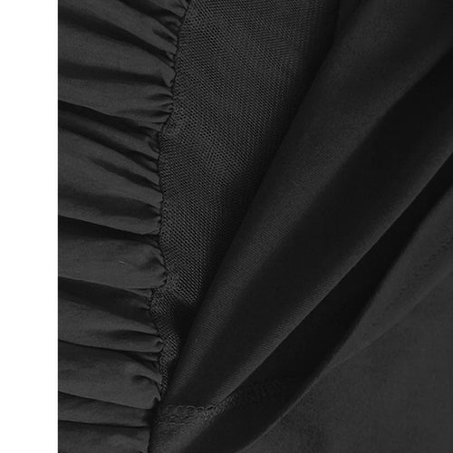 Load image into Gallery viewer, Women White Color-block Pleated Big Size Midi Dress New Round Neck Short Sleeve Fashion Tide Spring Summer 2025 1DJ1439
