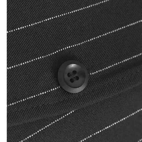 Load image into Gallery viewer, Women Black Striped Drawstring Big Size Knee-Length Dress New Lapel Long Sleeve Fashion Tide Spring Autumn 2025 1DH9966
