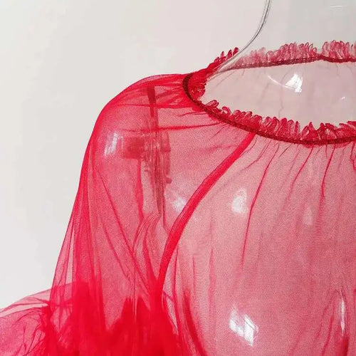 Load image into Gallery viewer, Women Black Ruffles Long Big Size Dress New Round Neck Three-quarter Sleeve Loose Fit Fashion Spring Summer 2025 JR77101
